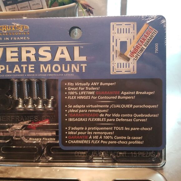 Universal License Plate Tag Holder - Mounting Bumper Kit Bracket 79000 - Picture 3 of 6